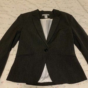 H&M Women's Fitted Blazer (Dark Grey)